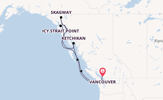 Alaska ab Vancouver, Kanada auf der Celebrity Solstice