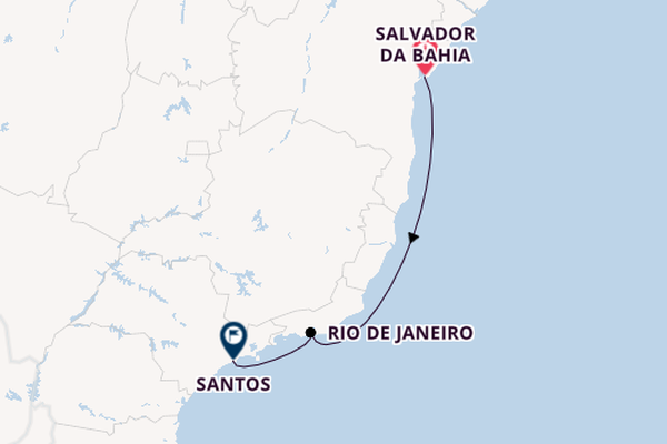 Brazil from Salvador da Bahia, Brazil with the MSC Divina