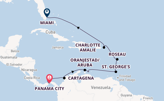 Caribbean from Panama City, Panama with the Seven Seas Prestige