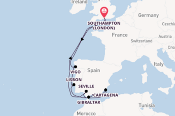 Voyage with P&O Cruises from Southampton
