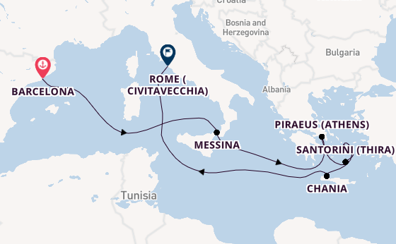 Mediterranean from Barcelona, Spain with the Disney Dream