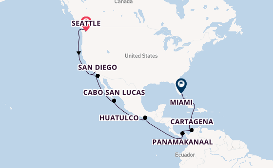 Amerikaanse Westkust vanaf Seattle, Verenigde Staten met de MSC Poesia