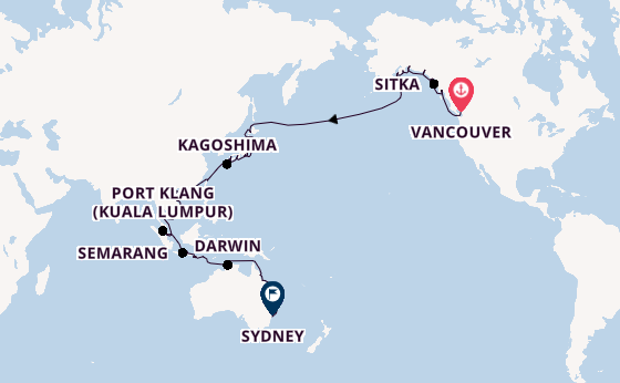 Transpacific from Vancouver, Canada with the Viking Venus