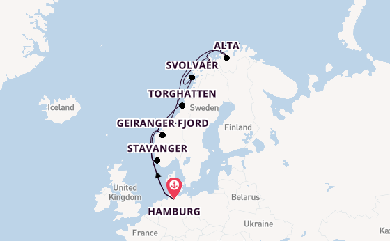 Norway from Hamburg, Germany with the HANSEATIC nature
