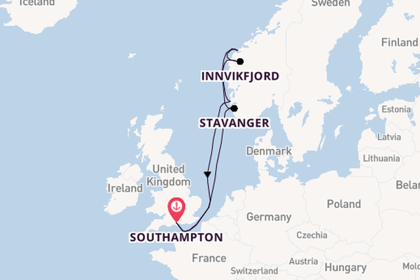 Norway from Southampton, England with the Iona