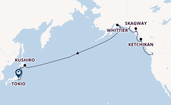 Transpazifik ab Vancouver, Kanada auf der Seven Seas Splendor