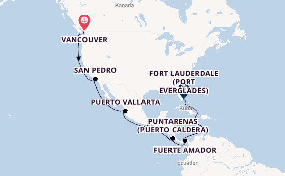 Mittelamerika ab Vancouver, Kanada auf der Island Princess