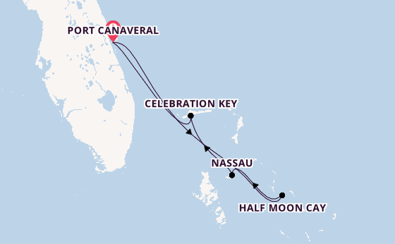 Karibik ab Port Canaveral, USA auf der Carnival Vista