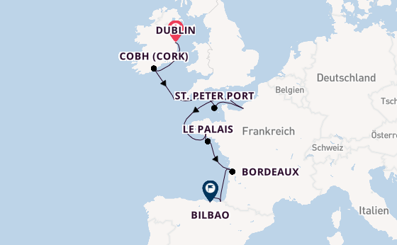 Britische Inseln ab Dublin, Irland auf der SEA CLOUD SPIRIT