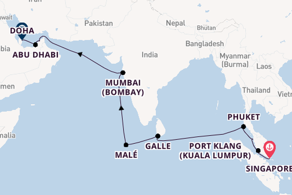 Southeast Asia from Singapore, Singapore with the Vista