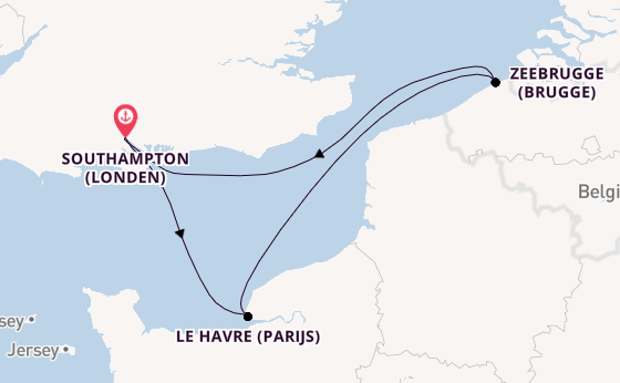 Engeland vanaf Southampton (Londen), Engeland met de Queen Mary 2