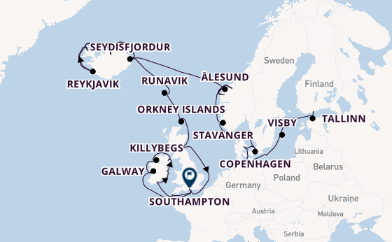 British Isles from Helsinki, Finland with the Caribbean Princess