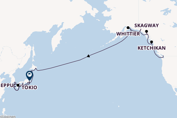 Transpazifik ab Vancouver, Kanada auf der Seven Seas Splendor