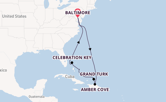Caribbean from Baltimore, Maryland with the Carnival Pride