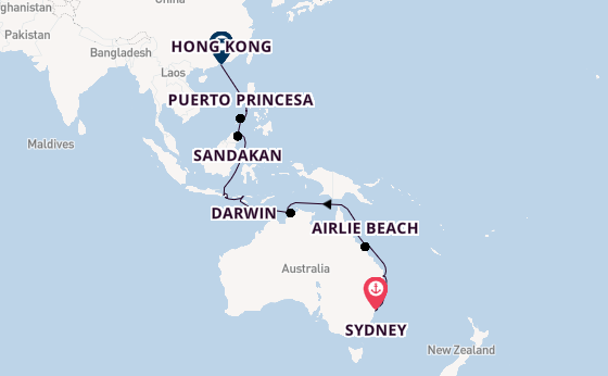 South East Asia from Sydney, Australia with the Azamara Onward
