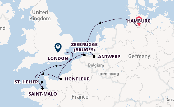 United Kingdom from Hamburg, Germany with the Seabourn Quest