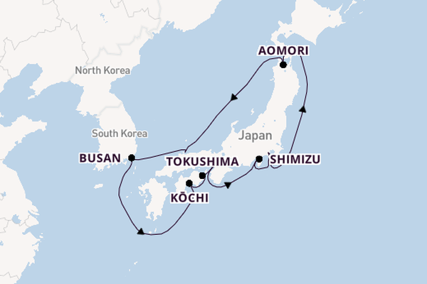 Japan from Yokohama (Tokyo), Japan with the Diamond Princess
