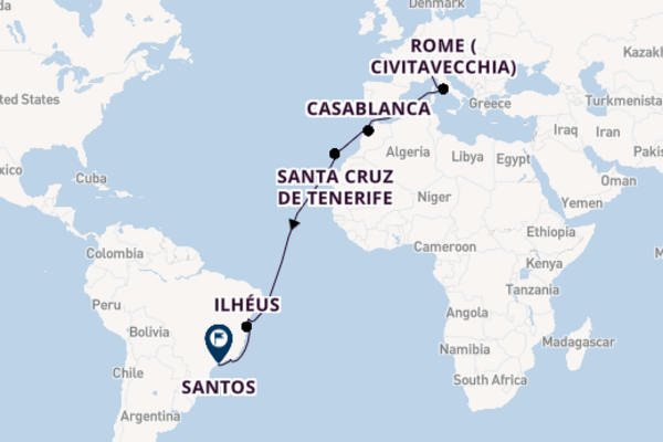 Expedition from Genoa to Santos via Casablanca