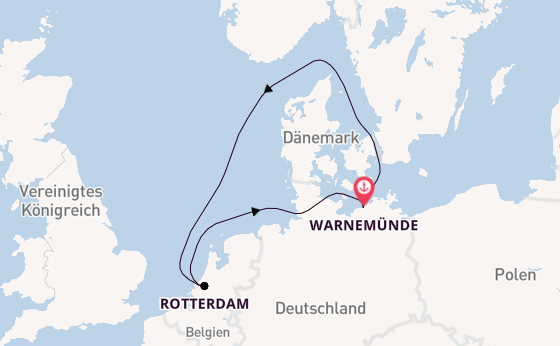 Westeuropa ab Warnemünde auf AIDAmar