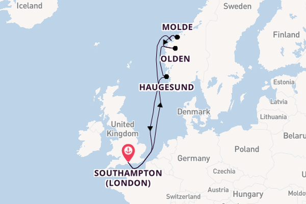 Norway from Southampton, England with the Independence of the Seas