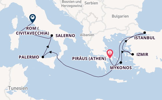 Mittelmeer ab Piräus (Athen), Griechenland auf der Marina