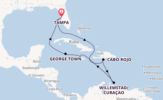 Karibik ab Tampa, Florida, USA auf der Norwegian Gem