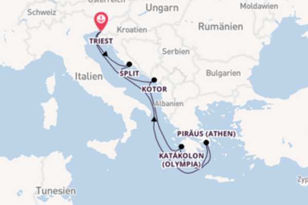 8 Tage Mittelmeer Reise
