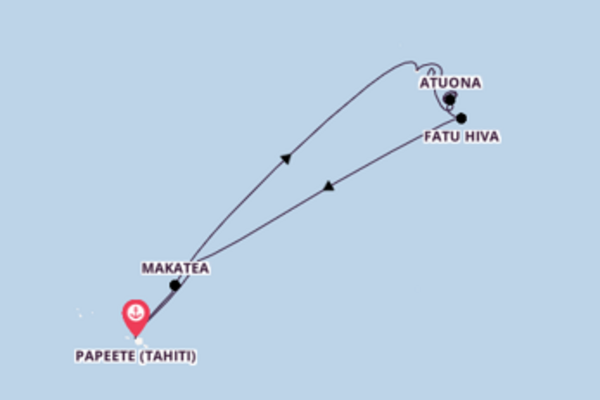 12-tägige Kreuzfahrt bis Papeete (Tahiti)