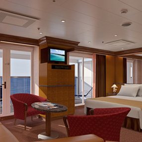 Come aboard the undefined and discover one of 33 cabin categories on a total of 12 decks that can accommodate 2124 passengers. Choose your dream cabin and feel at home on board the undefined!