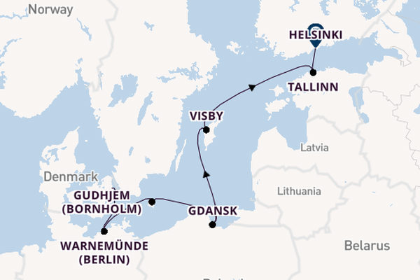 Baltic Sea from Copenhagen, Denmark with the Regal Princess