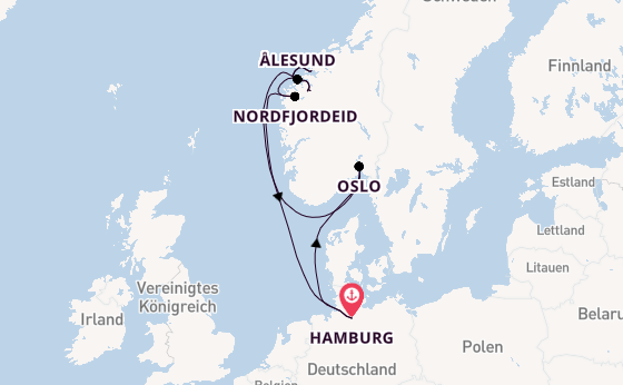 Norwegen ab Hamburg auf der Mein Schiff Relax