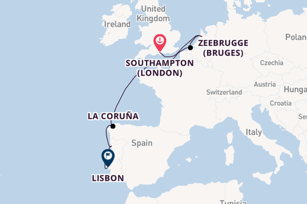 Portugal from Southampton (London), England, United Kingdom with the Norwegian Star