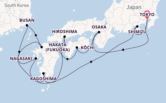 Japan from Tokyo, Japan with the Riviera