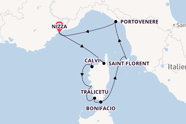 Westliches Mittelmeer ab Nizza, Frankreich auf der Le Ponant