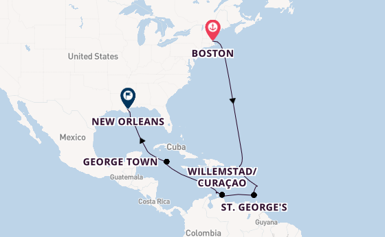 Caribbean from Boston, Massachusetts, USA with the Norwegian Breakaway