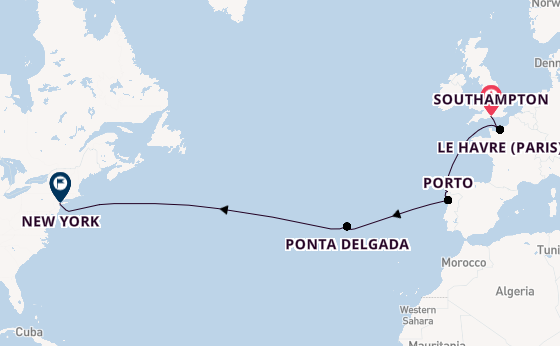 Transatlantic from Southampton, England with the Norwegian Jewel