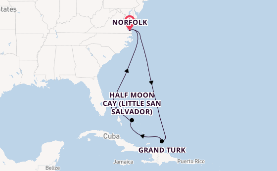 Caribbean from Norfolk, Virginia with the Carnival Sunshine