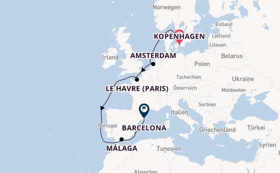 Westliches Mittelmeer ab Kopenhagen, Dänemark auf der MSC Euribia