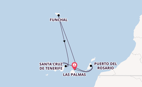 Kanarische Inseln ab Las Palmas, Gran Canaria auf der Mein Schiff 7