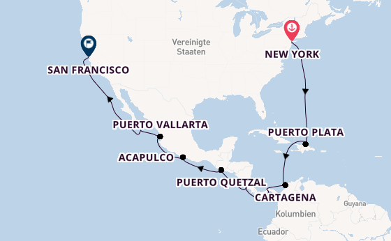 Mittelamerika ab New York auf der Norwegian Bliss