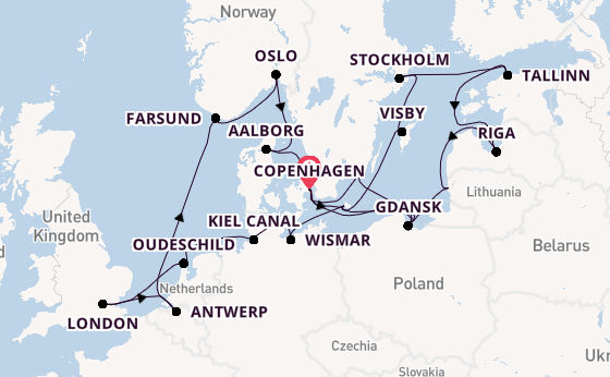 Norway from Copenhagen, Denmark with the Seabourn Quest