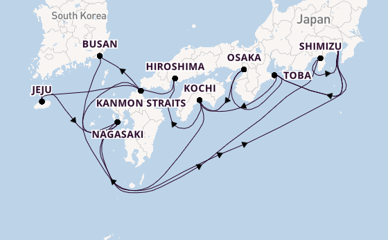 Japan from Yokohama (Tokyo), Japan with the Diamond Princess