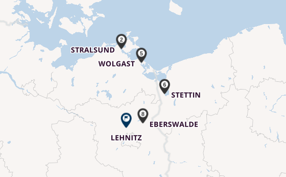 Oder ab Stralsund, Deutschland auf der KATHARINA VON BORA