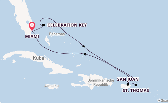 Karibik ab Miami auf der Carnival Magic