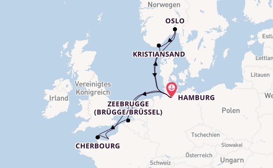 Norwegen ab Hamburg auf AIDAnova