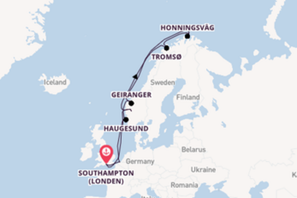 Noorwegen vanaf Southampton (Londen), Engeland met de Celebrity Apex