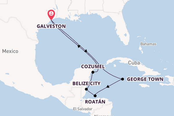 Western Caribbean from Galveston, Texas with the Seven Seas Splendor