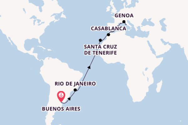Luxury Buenos Aires to Rome with South America, Canaries & Med 