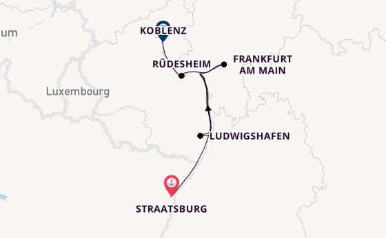 Rijn vanaf Straatsburg, Frankrijk met de VIVA MOMENTS