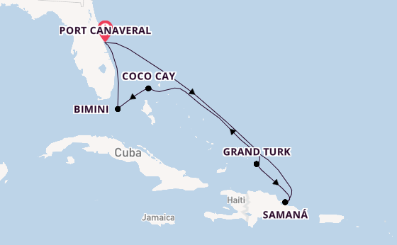Caribbean vanaf Port Canaveral, Verenigde Staten met de Celebrity Apex